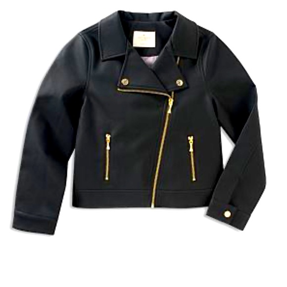 NWT Kate Spade Faux Leather Moto Jacket, Size 6 - Picture 1 of 7